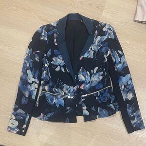 Rebecca Taylor Midnight Blue Floral Blazer